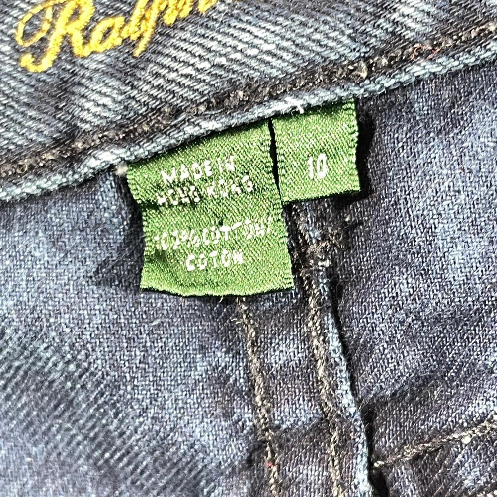 Lauren Ralph Lauren Jeans Womens 10‎ Blue Straight Leg Dark Wash Denim - Picture 9 of 11